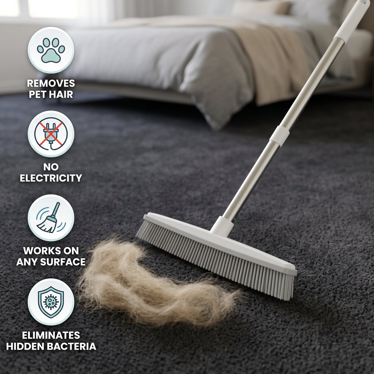 furrake Pet Hair Carpet Rake